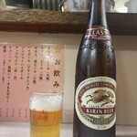 岐阜屋 - ビール大瓶 ¥680