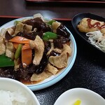 台湾料理 福祥居 - きくらげと豚肉炒め