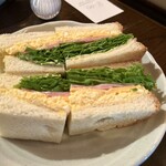 高山珈琲 - ⚫️サンドウィッチE（ハム玉子チェダーチーズ）750円
      