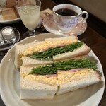 高山珈琲 - ⚫️サンドウィッチE（ハム玉子チェダーチーズ）750円
      