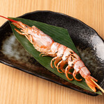 Sake-boiled shrimp