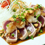 Seared rare tuna Steak style