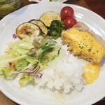 キッチン ブルー グローブ - 再びワンプレート