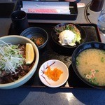 正岡 - ネギ牛タン丼定食（850円）_2014年2月