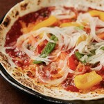 Chef's meat-filled pizza