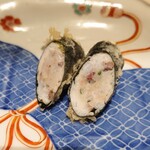 なかむら - アジ、イカ、白魚の磯辺揚げ