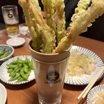 大衆食堂 てんぐ大ホール - スティックちくわの磯辺揚げ