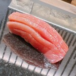 Sushi Kumakura - 樋長の延縄。銚子に上がりました。斬り付ける際からガン見しましたが、包丁の刃に吸い付くようなエロさでした