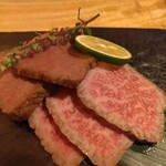 満船屋 HANARE - 松阪牛の炙り焼きのアップ写真(^-^)