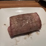 恵比寿焼肉　kintan - プラチナタン(焼いてくるくる巻き)