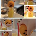 うまい鶏焼き腹一杯 - 裏表に焼印、中に生搾りオレンジジュースが！