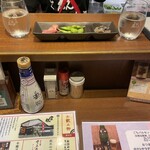 蔵元豊祝 - 豊祝セット550円(330円以下のお酒＋おつまみ3種盛
…鶏の炭火焼、豚タンスモーク、枝豆)
と、豊祝120ml330円