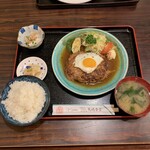 Restaurant Yajima - YAJIMAのハンバーグ定食(和風) 1,265円(税込)