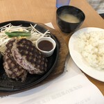 ハンバーグ逸品堂 - ライス・味噌汁