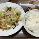 中華そば一力 - 肉野菜炒めライス