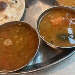 南インド料理ダクシン - ラッサム＆サンバル