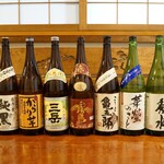 500 yen potato shochu lineup