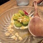 Konjou - カラスミとそら豆のポテトサラダ(うろ覚え)
