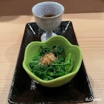 小料理屋 菜の花 - 蛍烏賊の沖漬としどけの御浸し