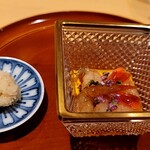 銀座 しのはら - ボタン海老のウニソース