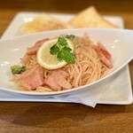 てくたく - たらことベーコンのスパゲティでした