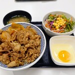 吉野家 - 牛丼 大盛 ¥655　サラダセット ¥206　玉子 ¥96