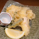 日本料理 瀬戸内 - ⑧野菜天婦羅(薩摩芋、蓮根、エリンギ)《塩・檸檬》