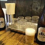 Ramen Ku Jira Ken - 瓶ビール550円（税込）×２