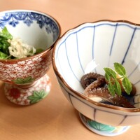 すし乾山 ホテルニューオータニ大阪店 - 突出し イイダコと菜の花