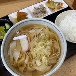 おかだうどん - きしめん定食　¥700(税込)