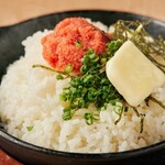 Teppanyaki pollack butter rice/ Ramen shop's green onion chashu bowl each