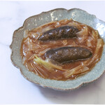 Stewed sea cucumber in soy sauce