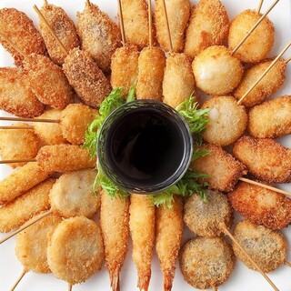 The popular all-you-can-eat Fried Skewers ♪ All-you-can-drink included for over 2 hours!