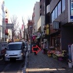 201402　ｱｼﾞｱﾝﾀﾜﾝ　お店まわり⇒「神楽坂下交差点」方面