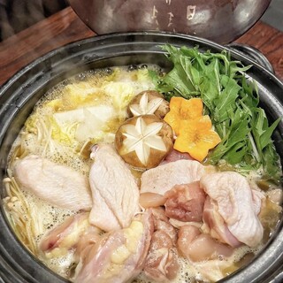 "Chicken white soup hotpot" that you can't find anywhere else ◎ Additive-free soup prepared in-house!