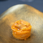 プレゼンテ スギ - 2024.4 本日のパスタ（スパゲッティ、北海道産うに、うにと印西産フルーツトマトのソース、レモンの皮）