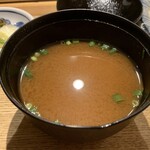 Ginza Bairin - 黒豚スペシャルカツ丼税込2,800円　の味噌汁