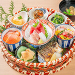 Flower basket nine-vegetable meal set - Sashimi