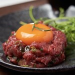 Horse meat yukke with Okukuji eggs