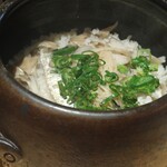 Yoisakanato Meshi Kamosuya - イワシと舞茸の土鍋ご飯〜ネギも具材もたっぷり〜❤