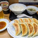 横浜とんとん - 餃子ｘ２／半ライス／瓶ビール