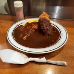 カレーの南海 - オムレツ大辛の辛め+メンチカツ　930円+350円