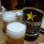 大甚 - 瓶ビールで乾杯