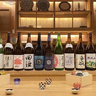 A wide variety of drink menus from sake to bottled wine