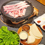[Advance reservation required / 2nd floor Monday, Tuesday, Thursday only] Samgyeopsal "Recommended Set"