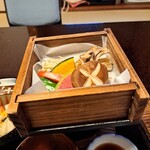 福松荘 - 蒸し野菜～～カボチャ、椎茸美味しい