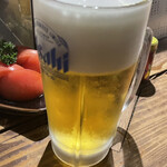 たん焼 忍 - 生ビール(中)(730円)
