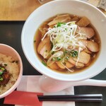 箱根園ゴルフ場　レストラン - チャーシュー麺＆ミニ丼(角煮丼)