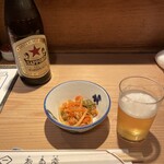 お多幸 - お通しと瓶ビール　