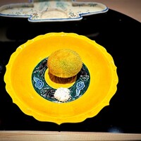 まき村 - ✽ そら豆　箸で割った瞬間にそら豆特有の香りが一気に広がる。九谷かな？お皿との相性抜群。